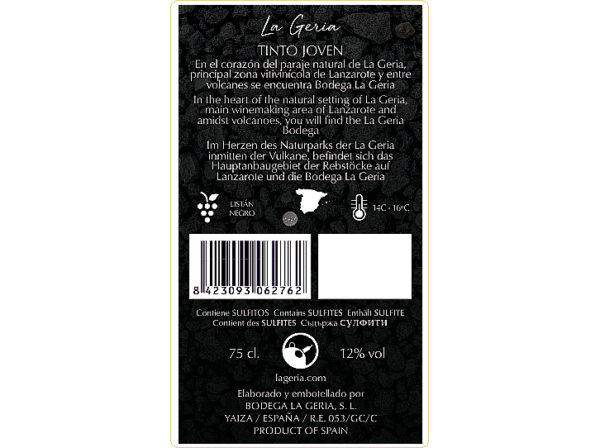 La Geria Tinto Joven 75cl. - Imagen 2